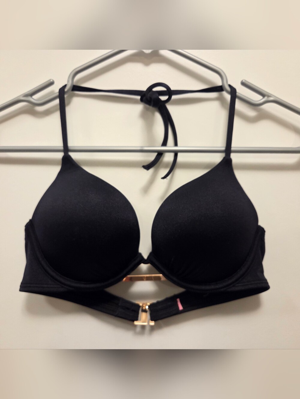 Victoria Secret Swim Black Pushup Bikini Top With Gold Accents - Picture 1 of 6